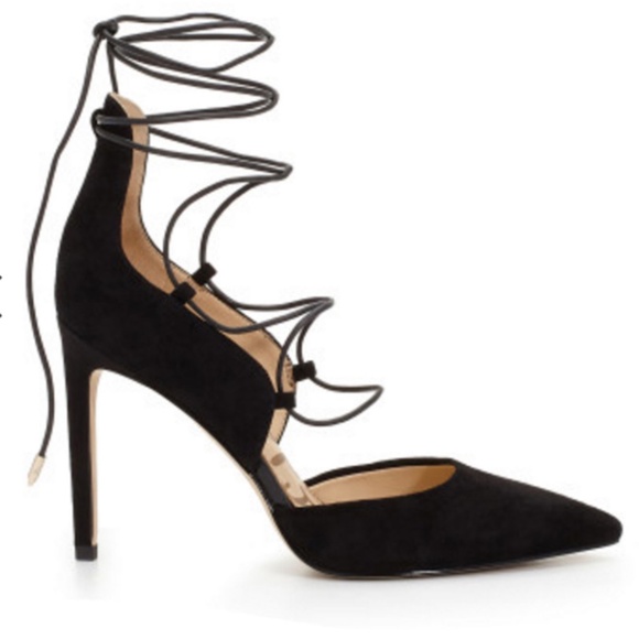 ☀️SALE☀️ SAM EDELMAN Helane Lace Up Suede Pumps. - Picture 8 of 8